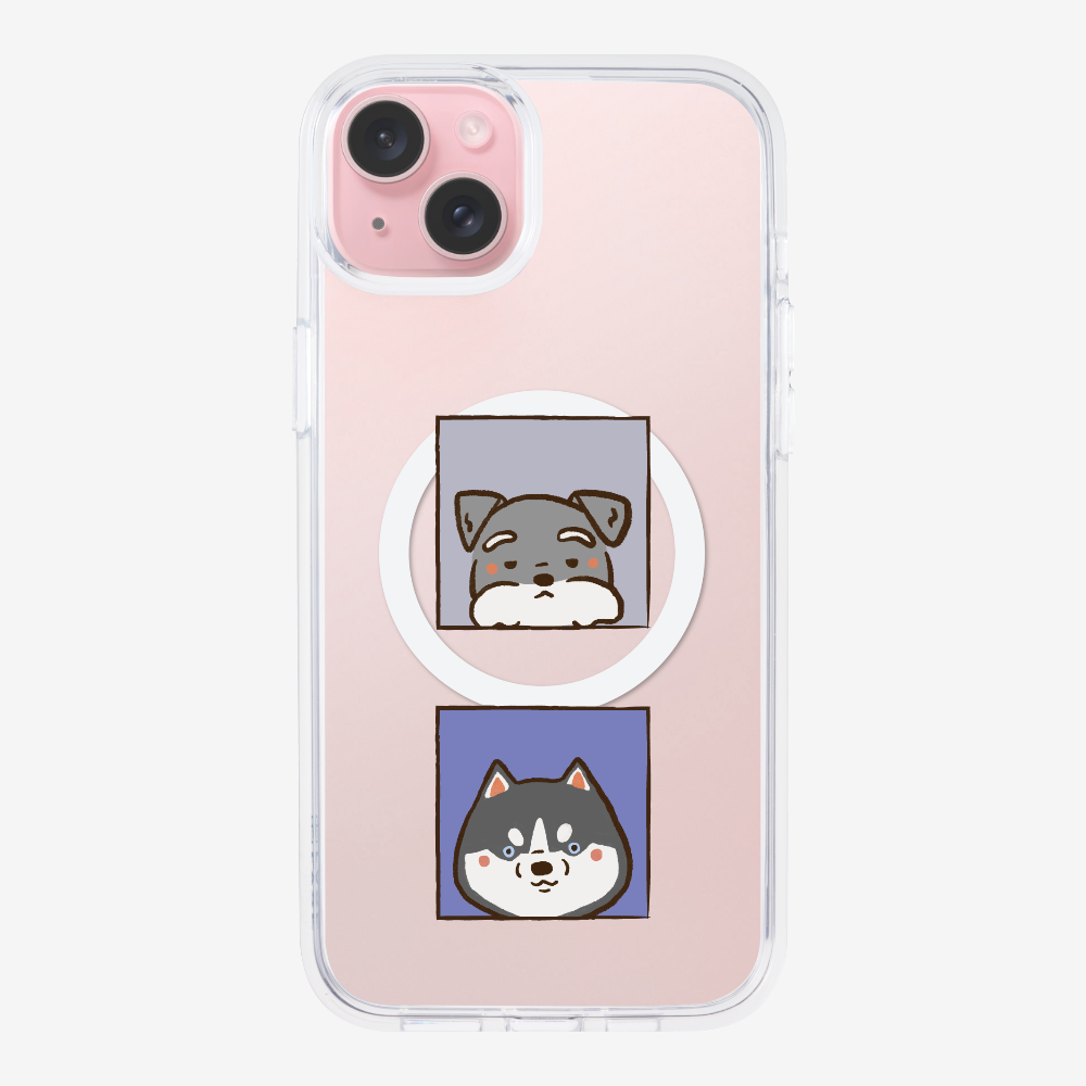 Schnauzer and Husky Phone Case