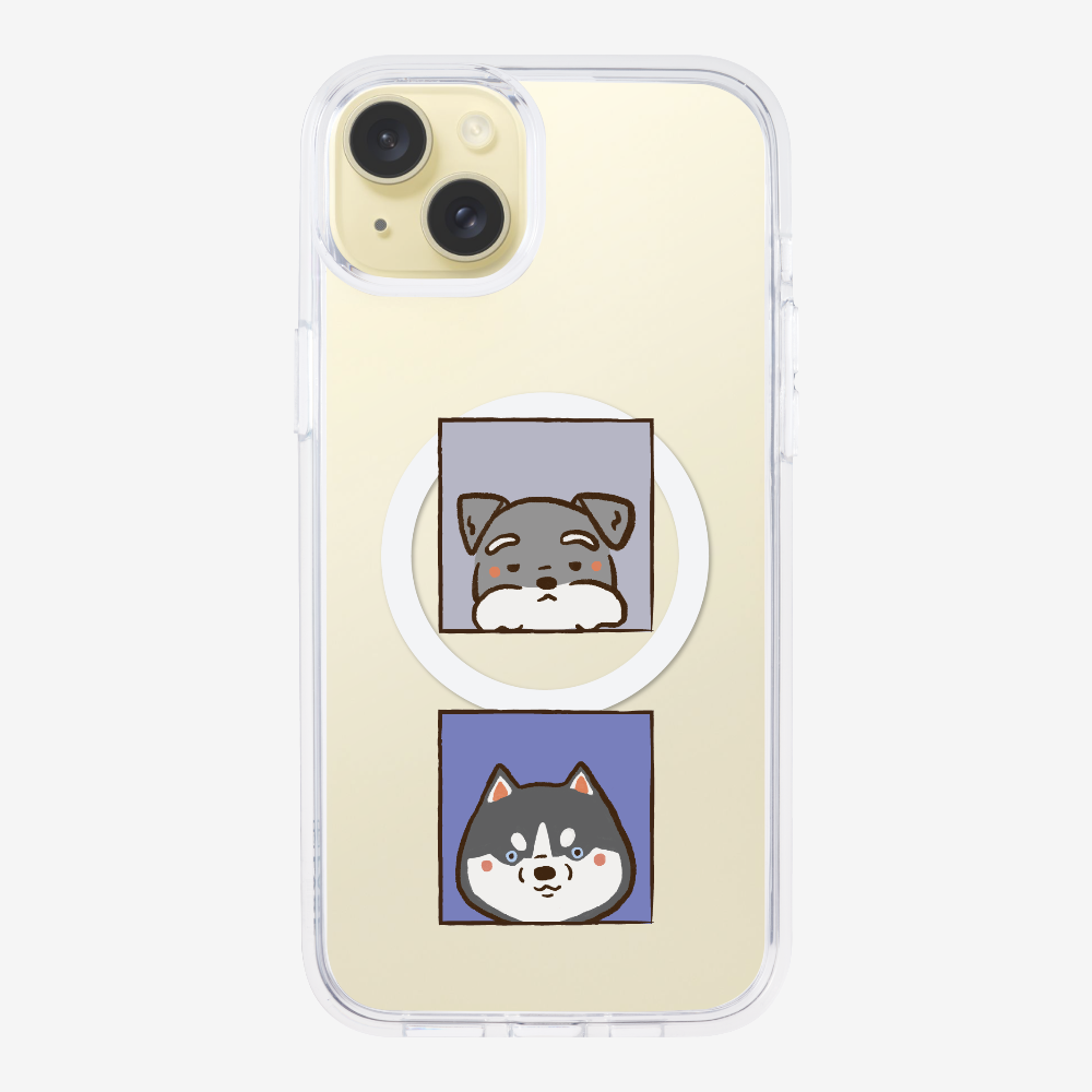 Schnauzer and Husky Phone Case