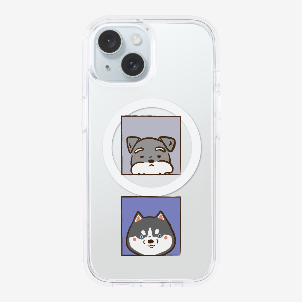 Schnauzer and Husky Phone Case