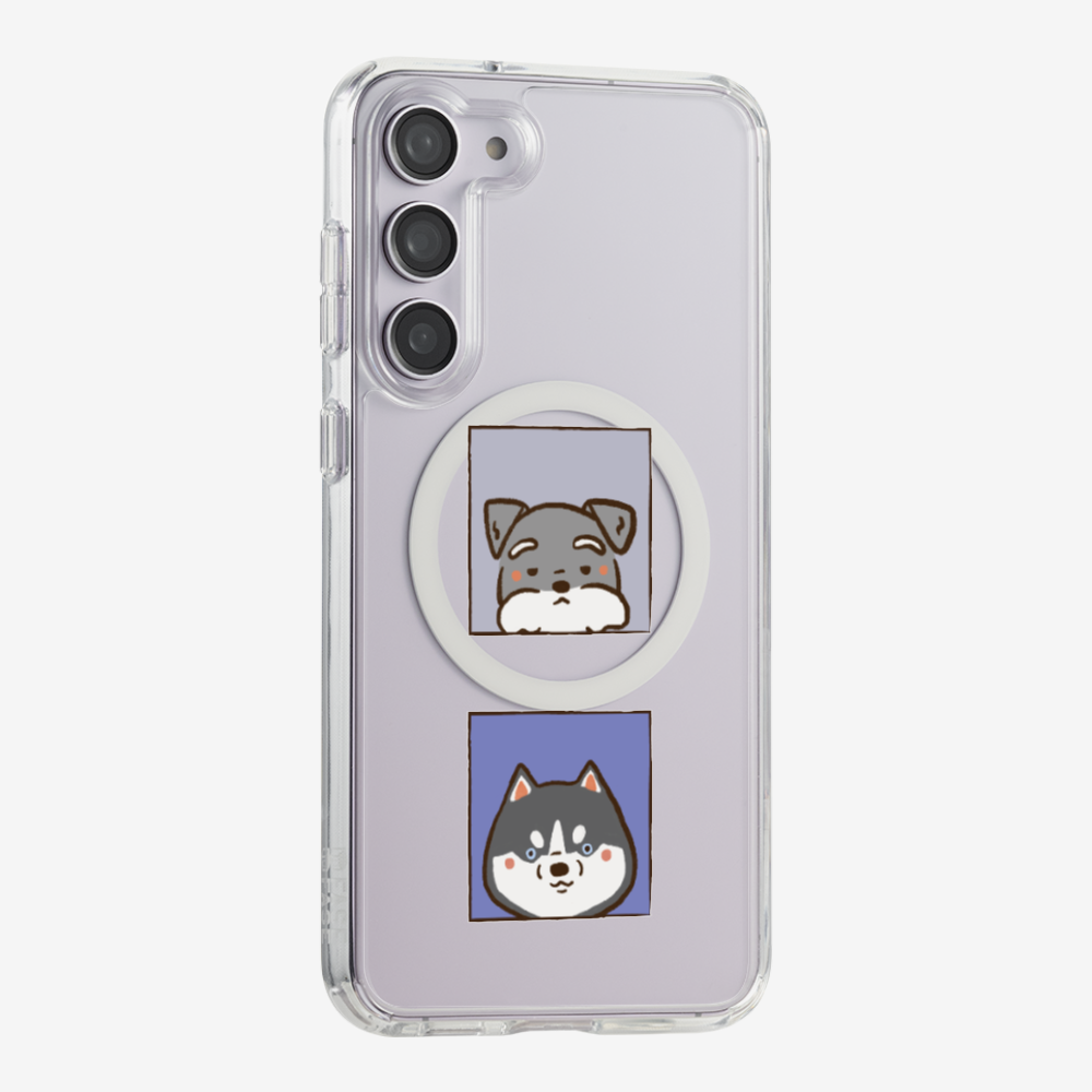 Schnauzer and Husky Phone Case