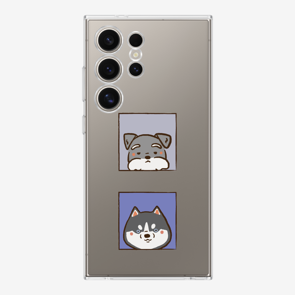 Schnauzer and Husky Phone Case