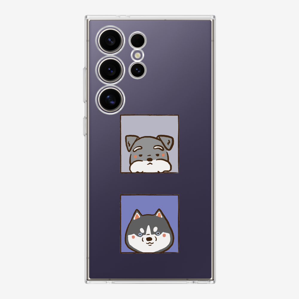 Schnauzer and Husky Phone Case