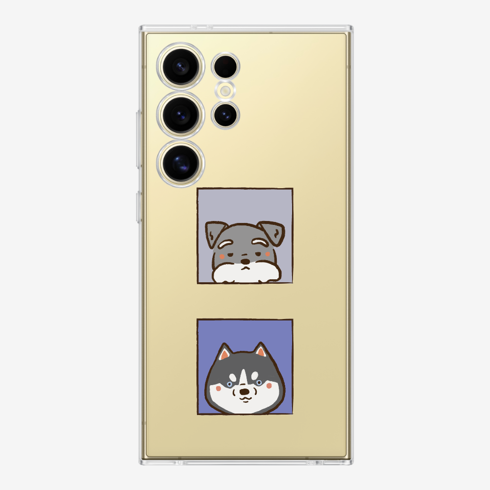 Schnauzer and Husky Phone Case