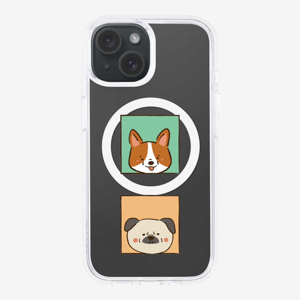 Corgi and Pug Phone Case