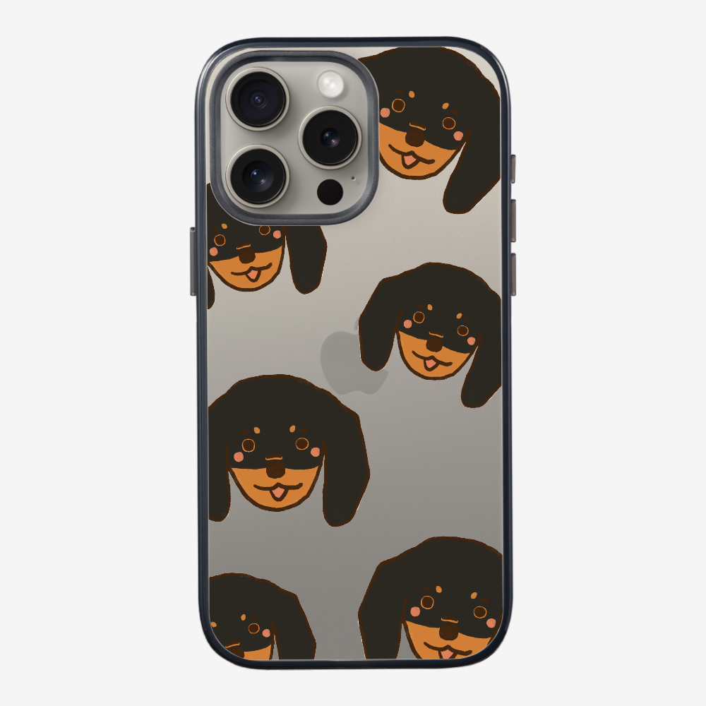 Black Dachshund Wonderland Phone Case