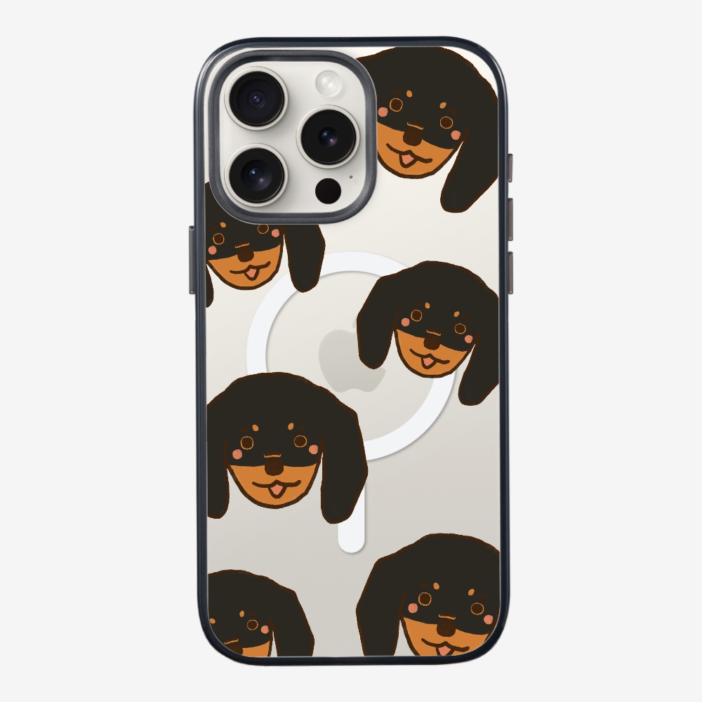 Black Dachshund Wonderland Phone Case