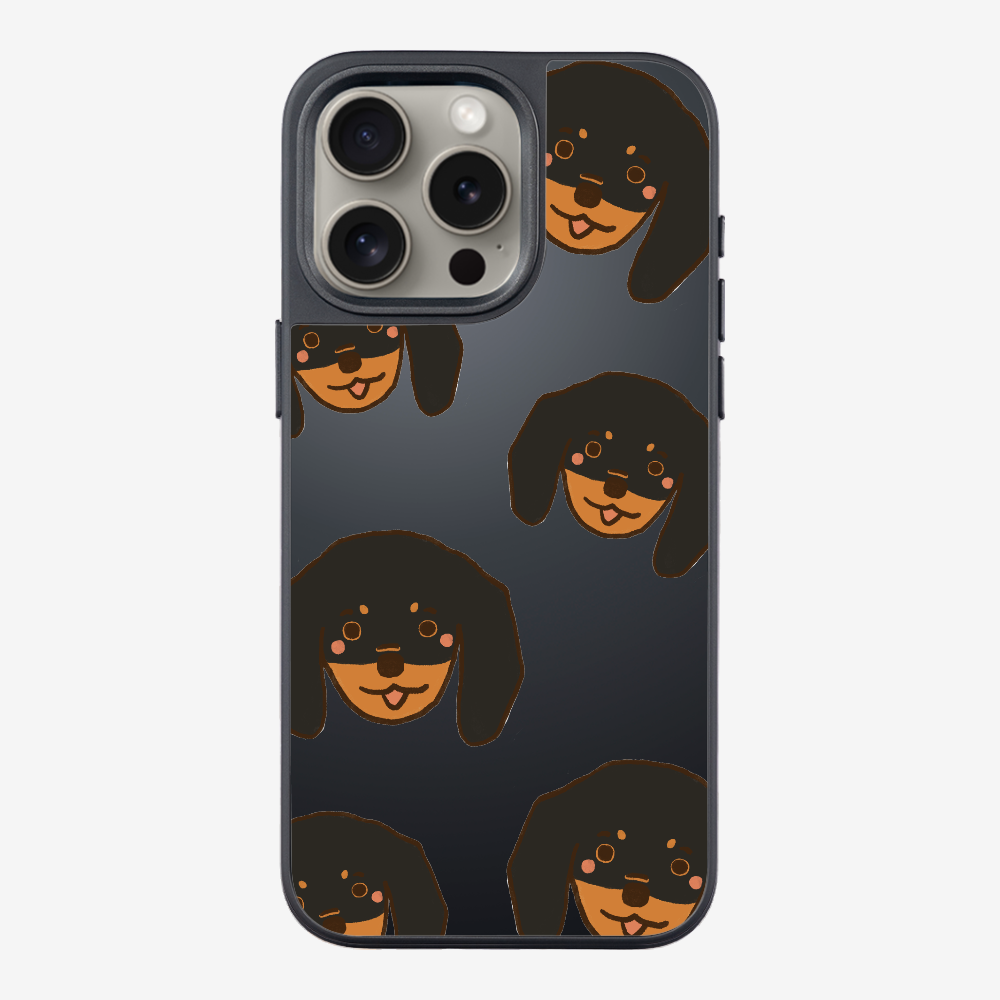 Black Dachshund Wonderland Phone Case