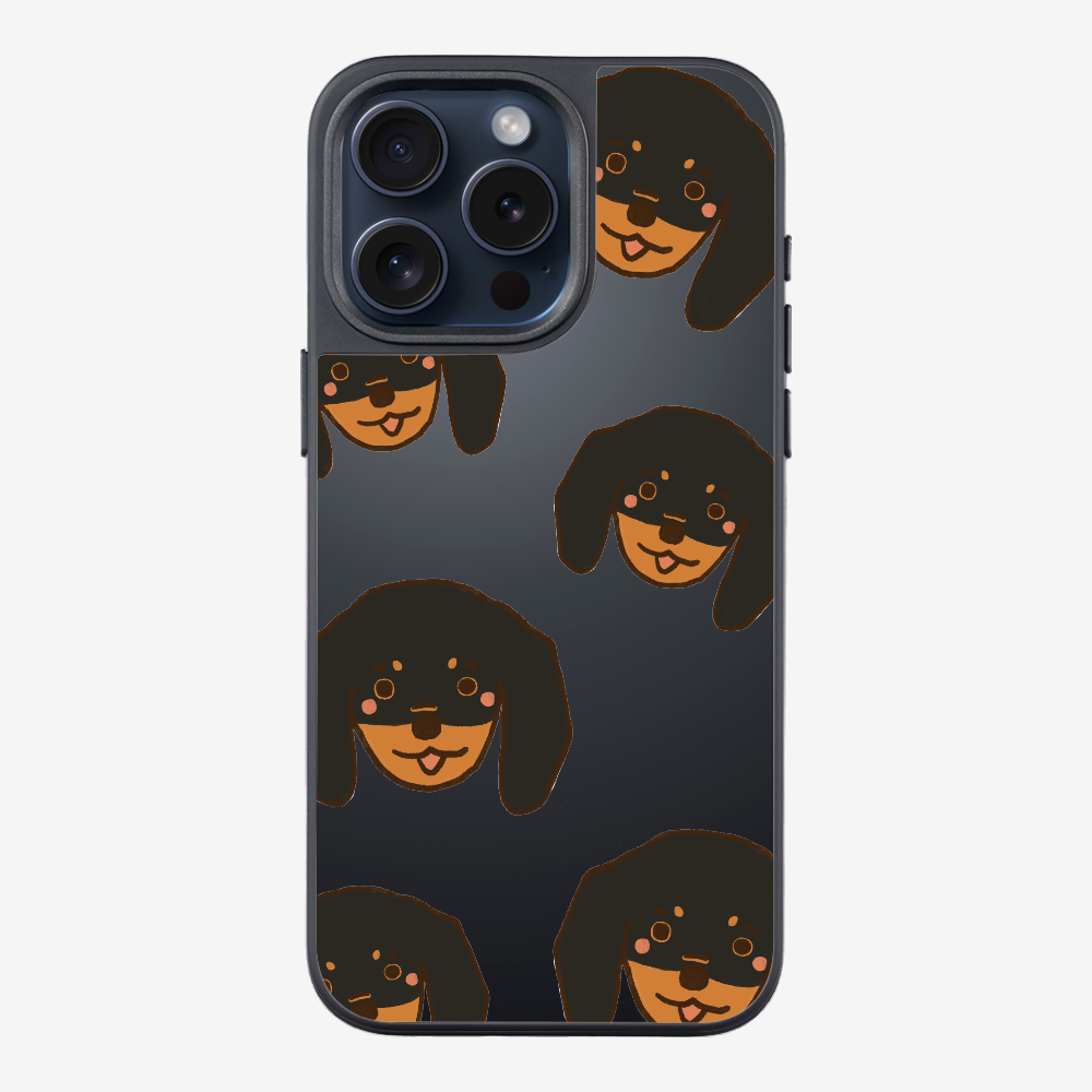 Black Dachshund Wonderland Phone Case