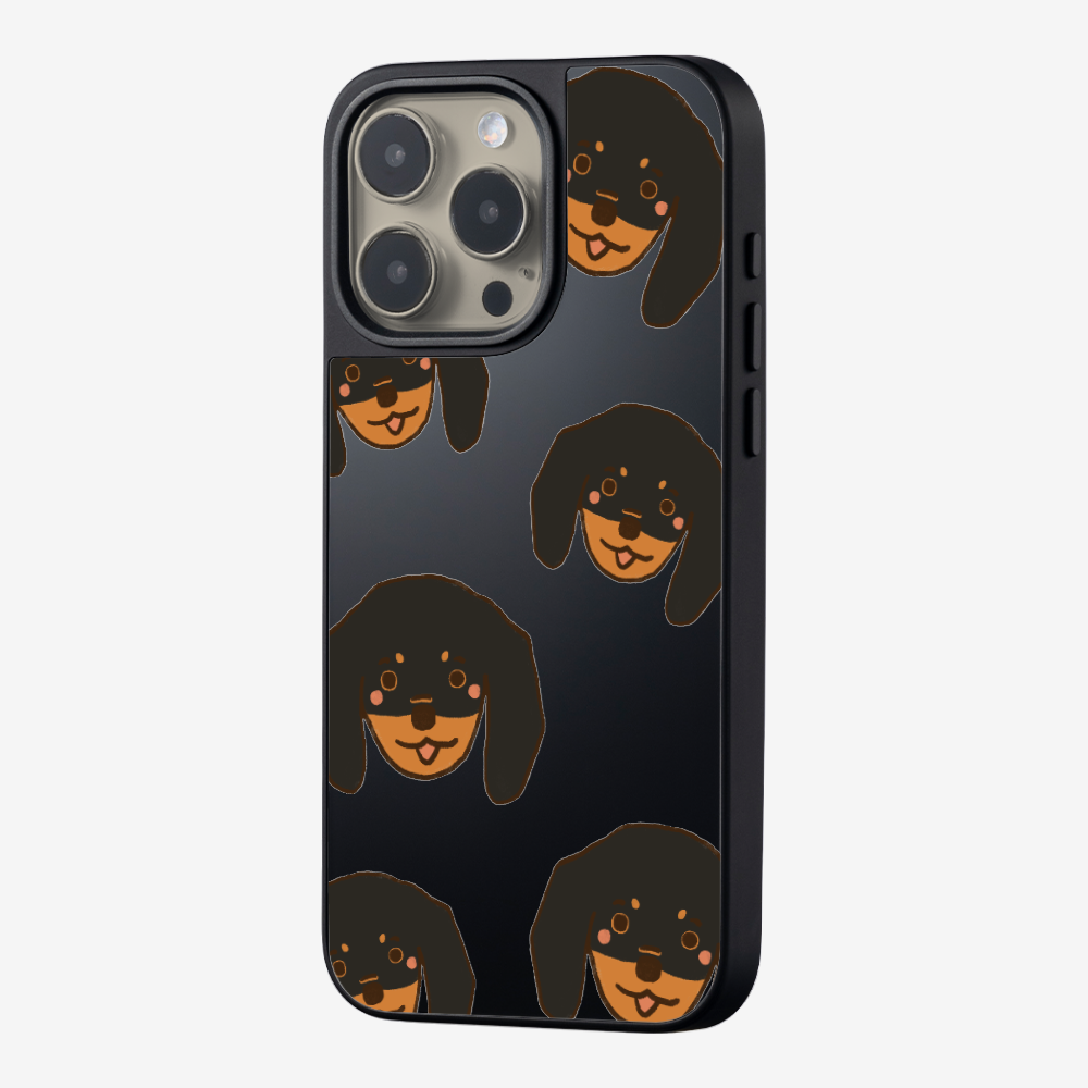 Black Dachshund Wonderland Phone Case