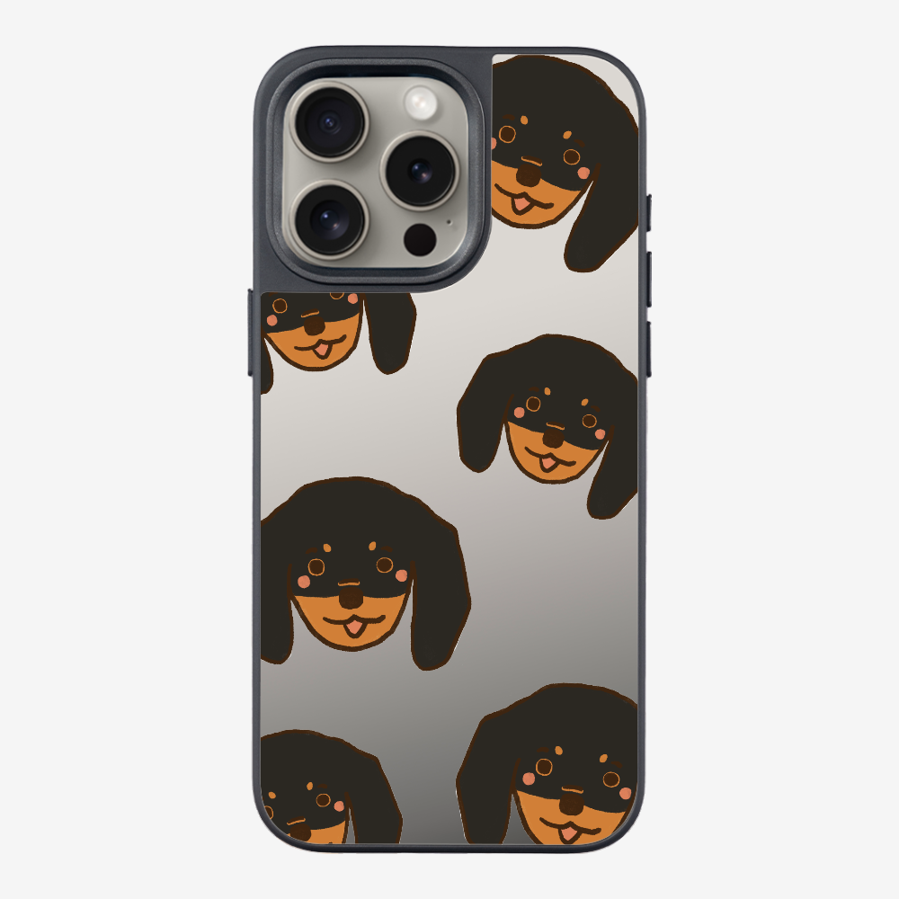 Black Dachshund Wonderland Phone Case