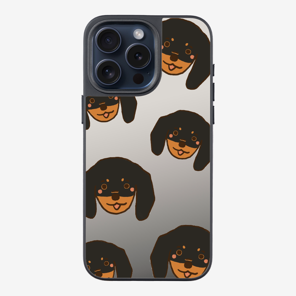 Black Dachshund Wonderland Phone Case