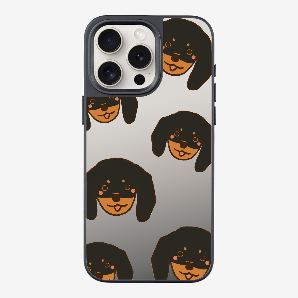 Black Dachshund Wonderland Phone Case