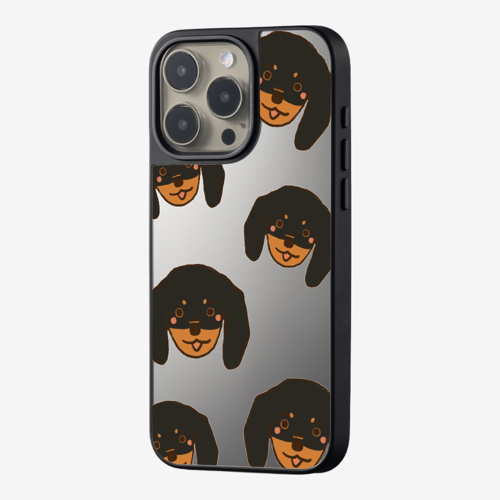 Black Dachshund Wonderland Phone Case