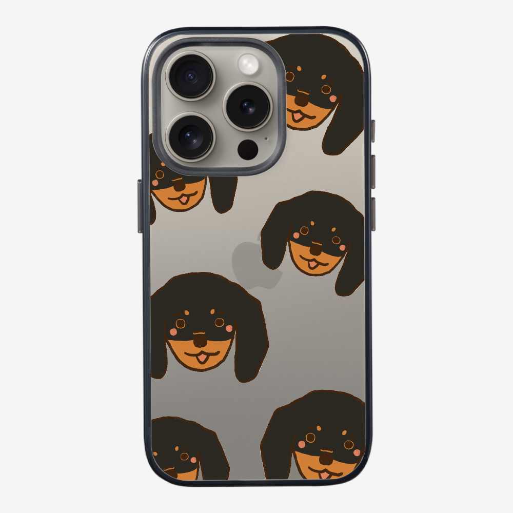 Black Dachshund Wonderland Phone Case