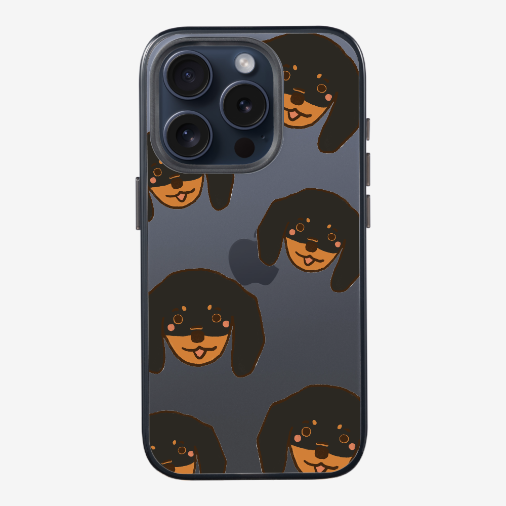 Black Dachshund Wonderland Phone Case