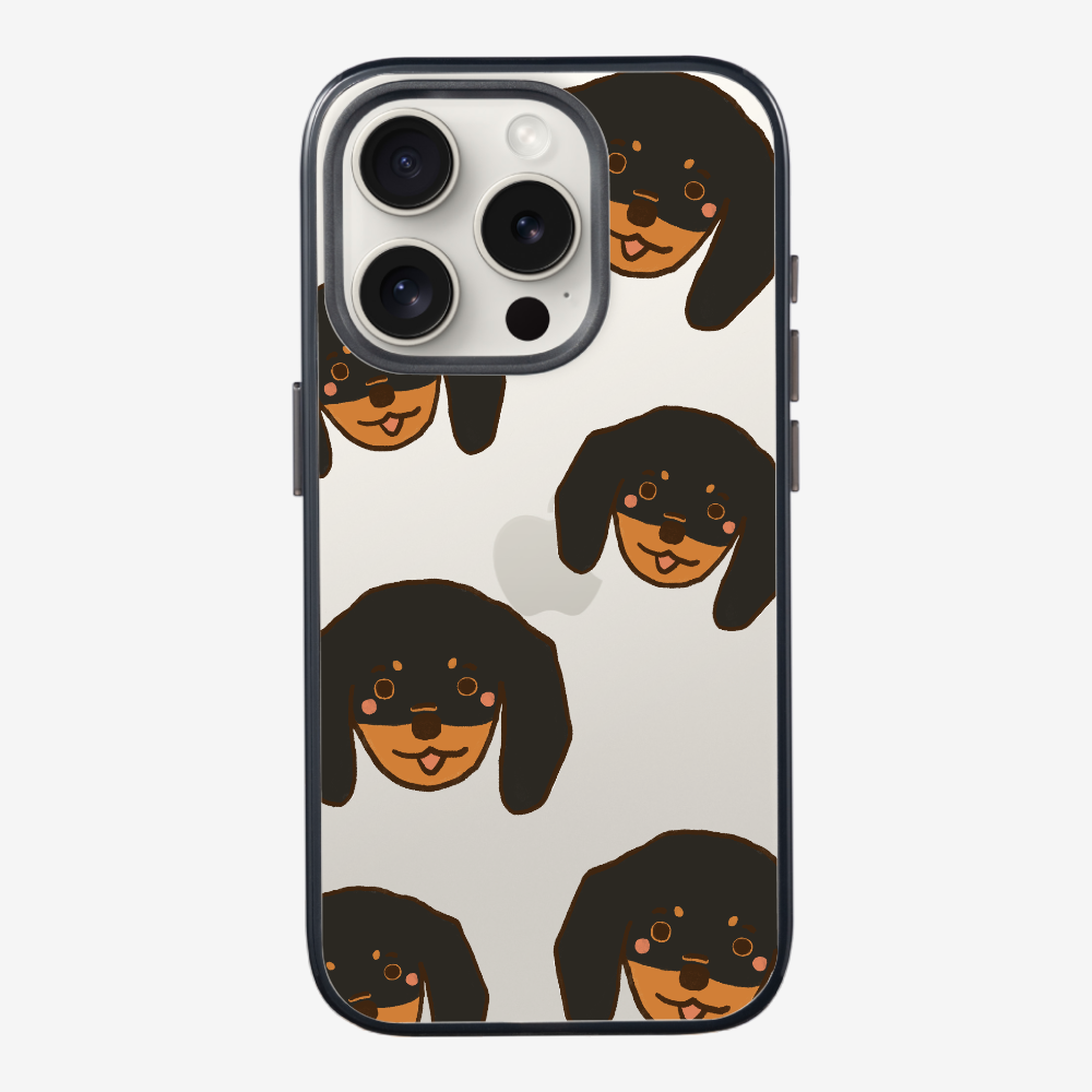 Black Dachshund Wonderland Phone Case