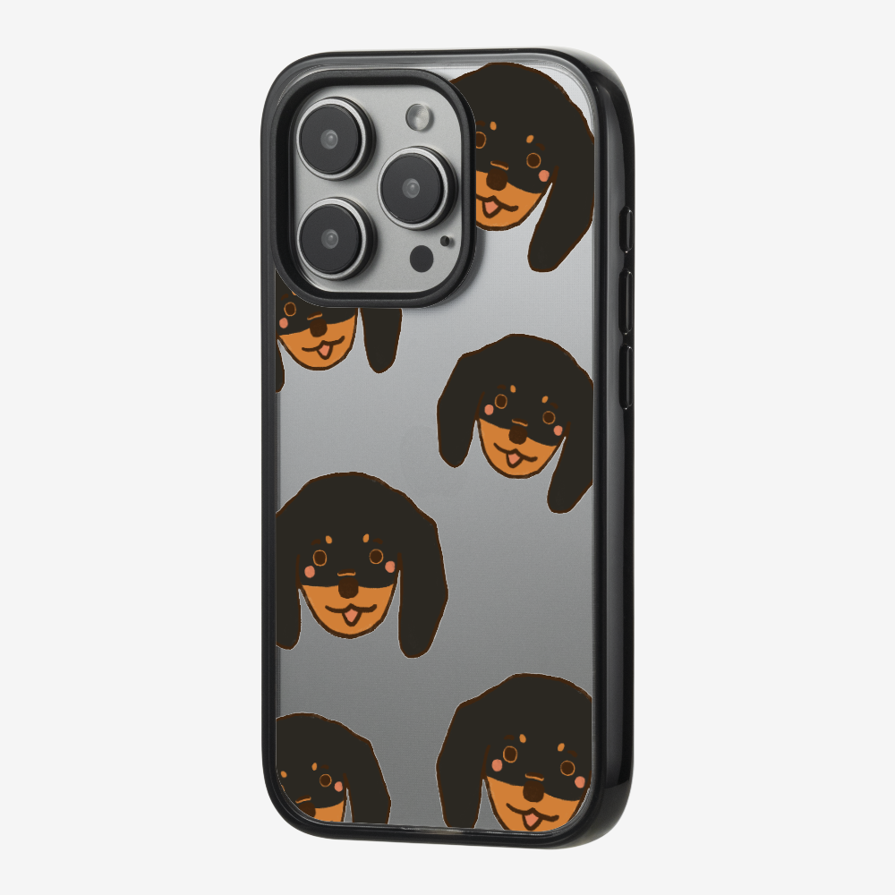 Black Dachshund Wonderland Phone Case