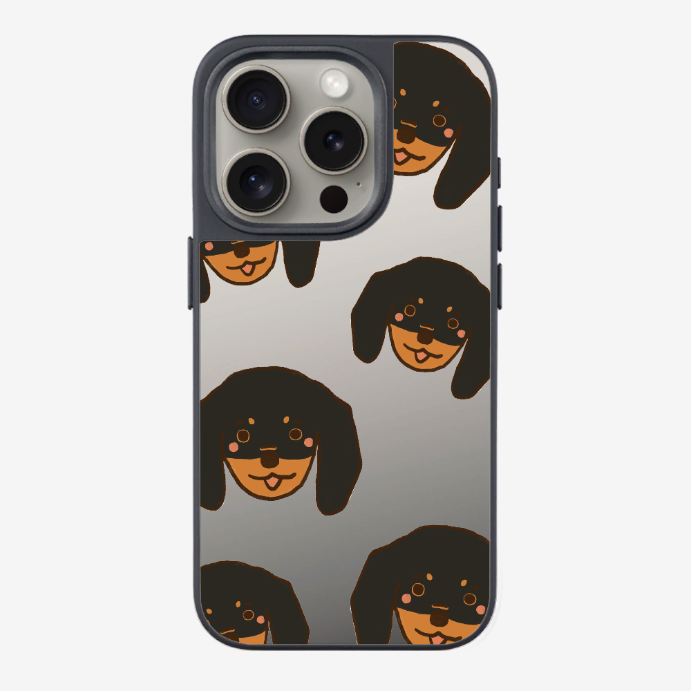 Black Dachshund Wonderland Phone Case