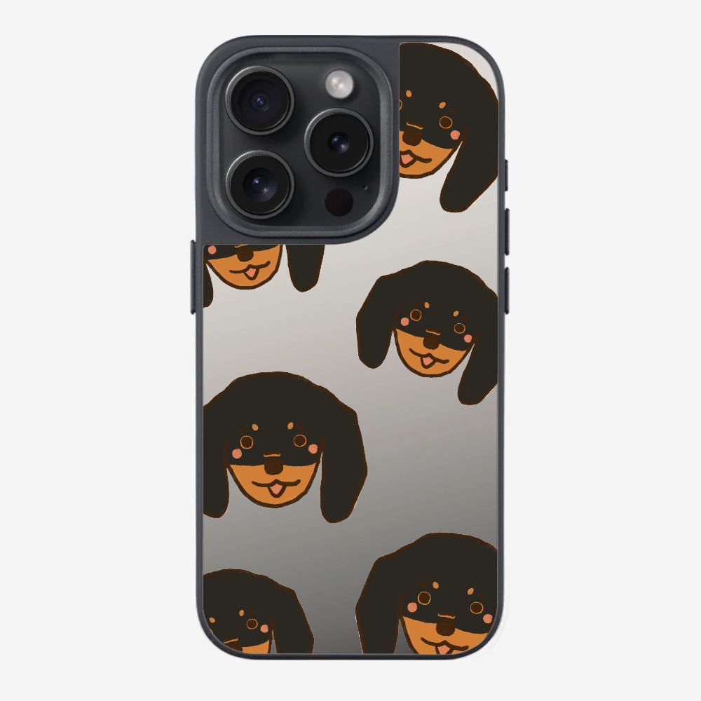 Black Dachshund Wonderland Phone Case