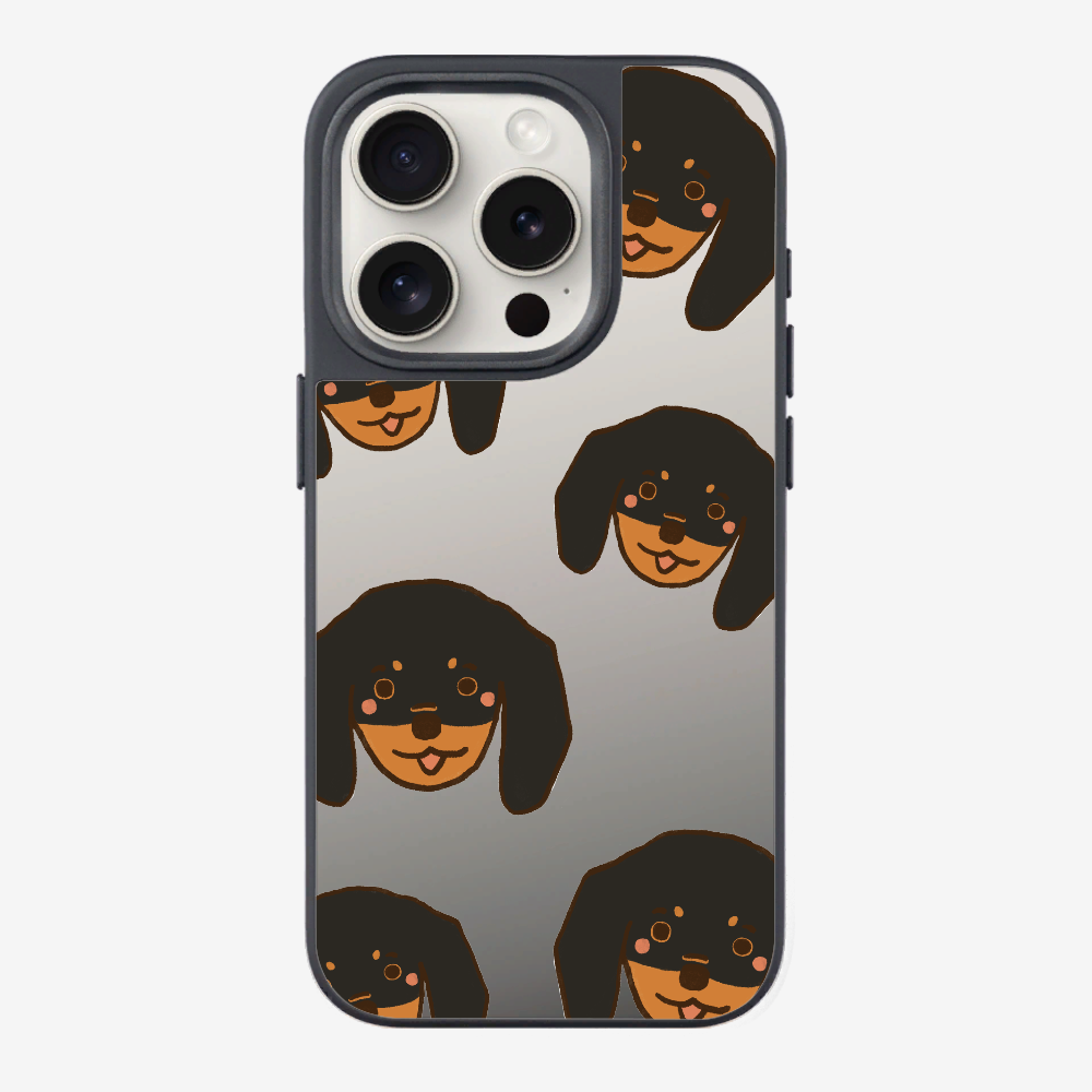 Black Dachshund Wonderland Phone Case