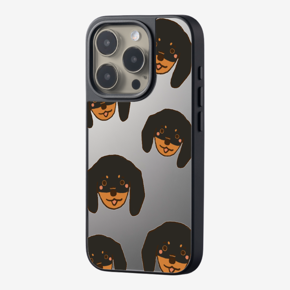 Black Dachshund Wonderland Phone Case