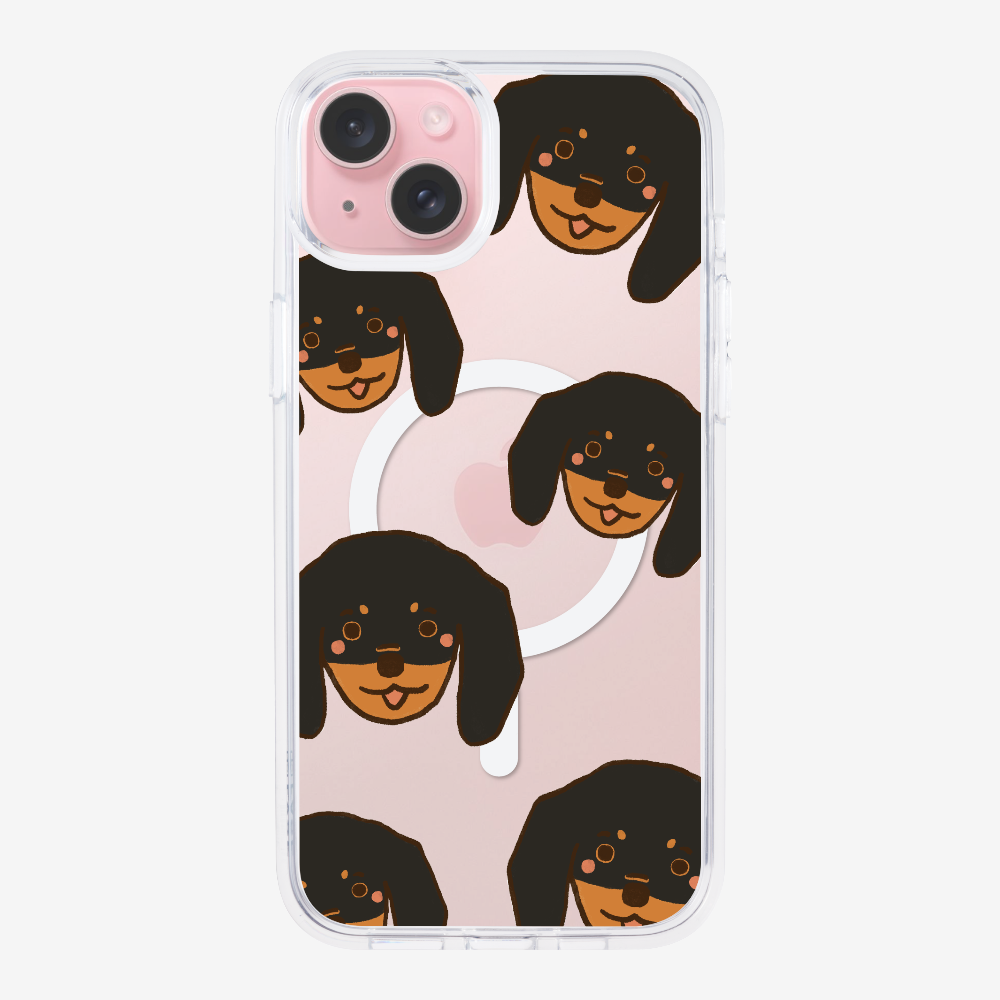 Black Dachshund Wonderland Phone Case