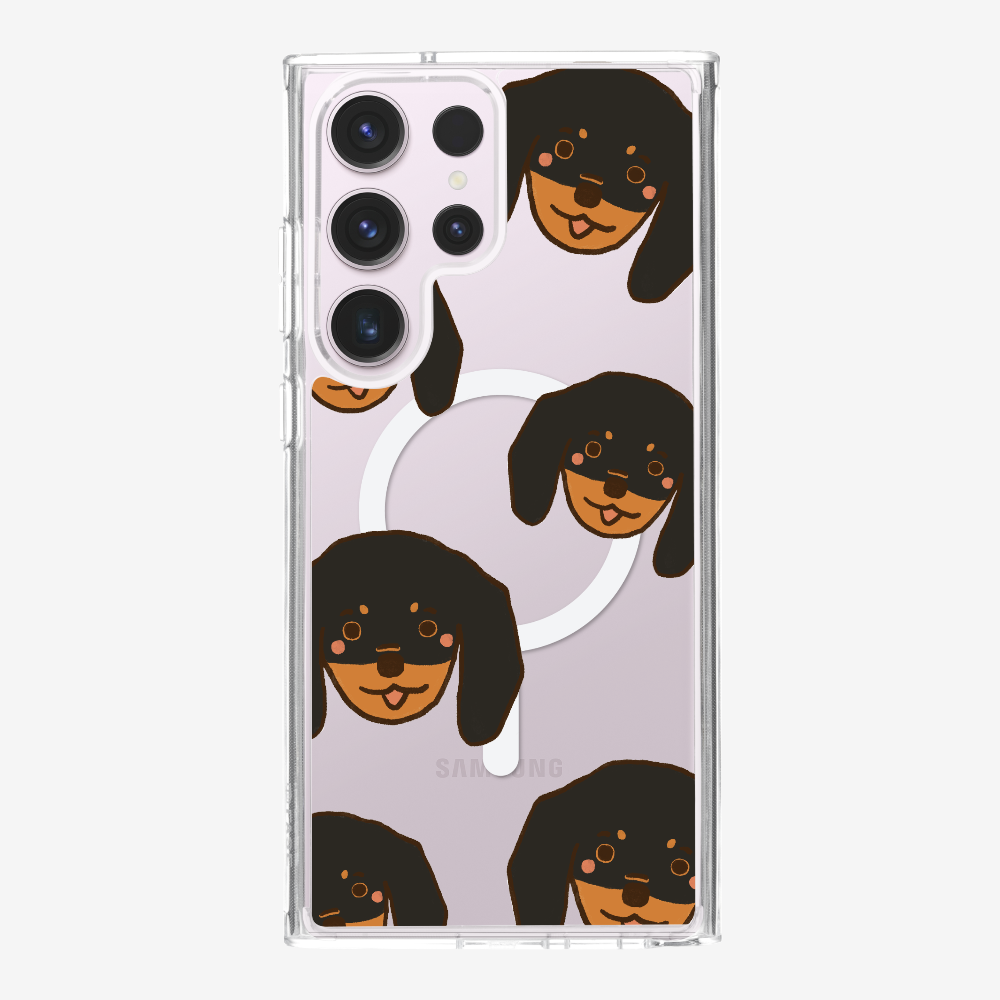 Black Dachshund Wonderland Phone Case