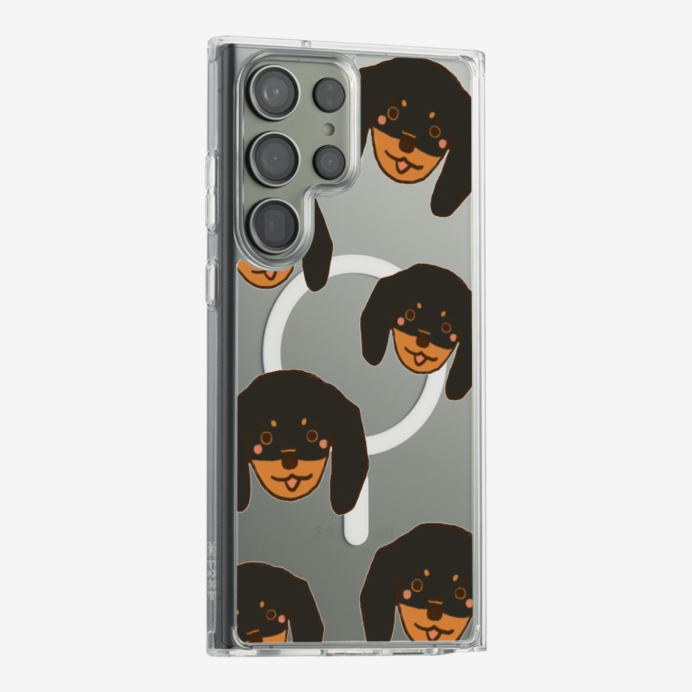 Black Dachshund Wonderland Phone Case