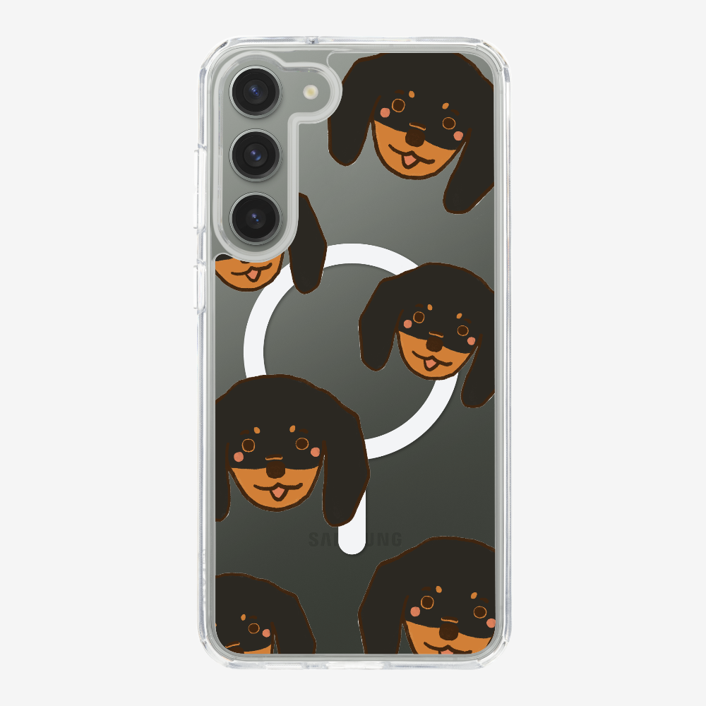 Black Dachshund Wonderland Phone Case