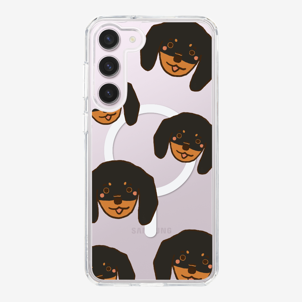 Black Dachshund Wonderland Phone Case