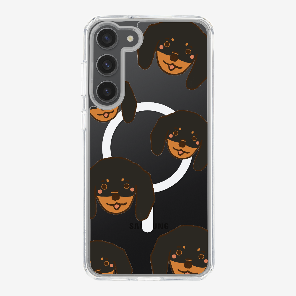 Black Dachshund Wonderland Phone Case