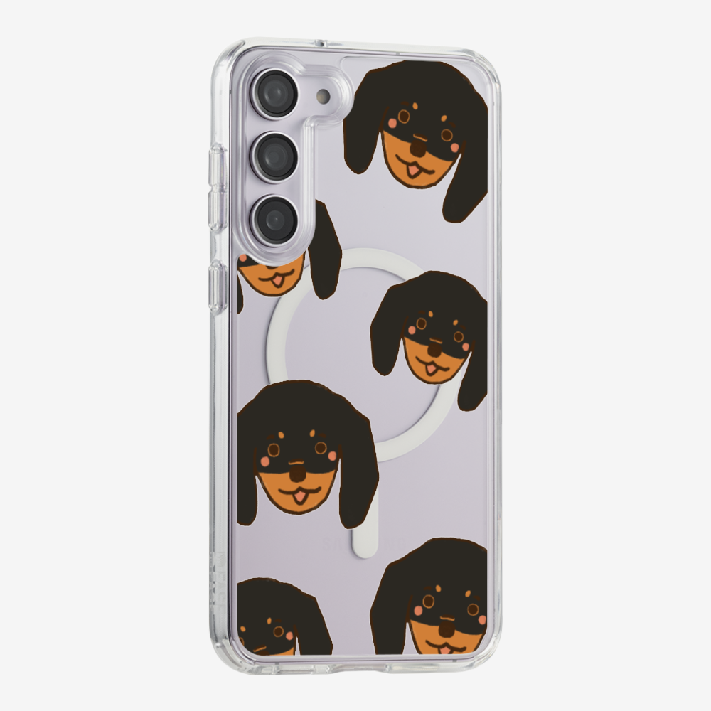 Black Dachshund Wonderland Phone Case