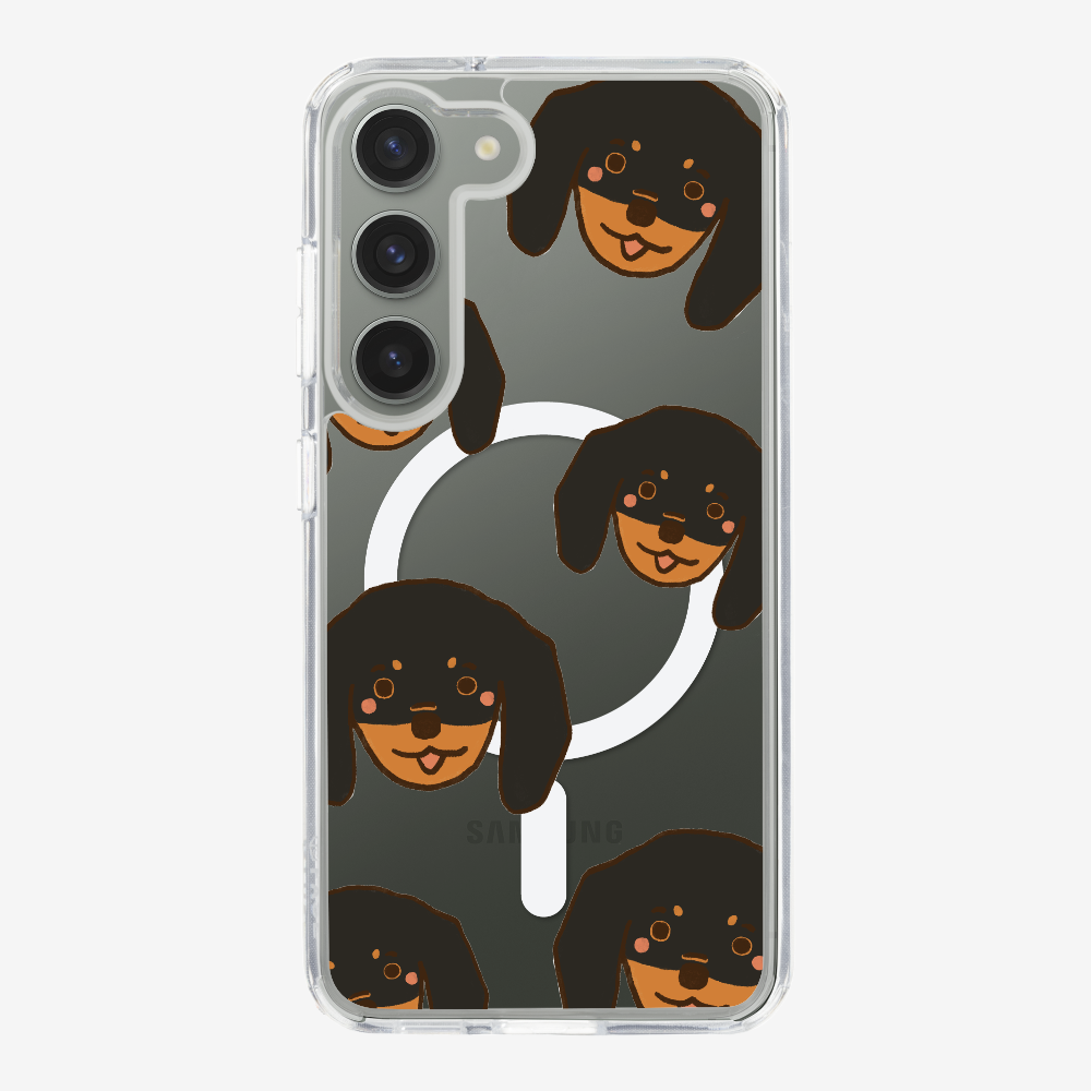 Black Dachshund Wonderland Phone Case