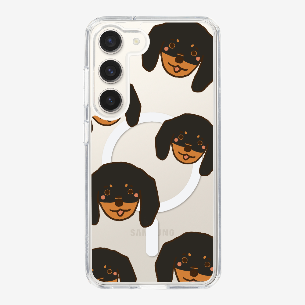 Black Dachshund Wonderland Phone Case