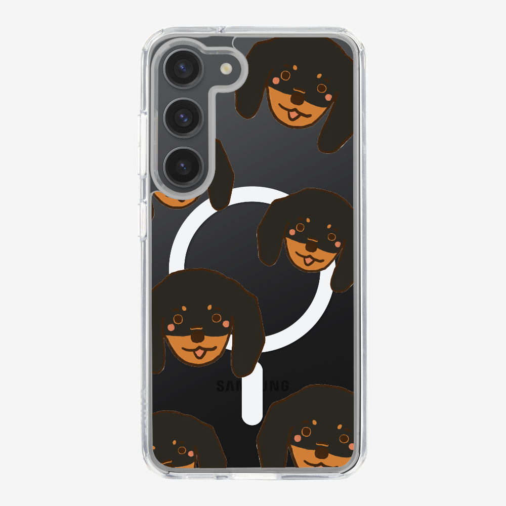 Black Dachshund Wonderland Phone Case