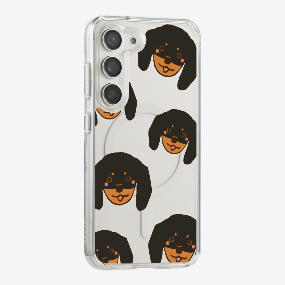 Black Dachshund Wonderland Phone Case