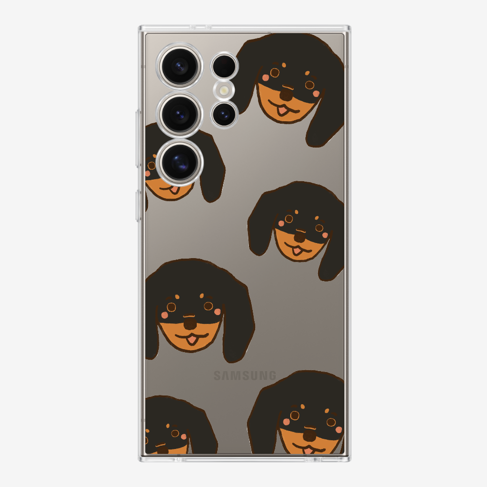 Black Dachshund Wonderland Phone Case