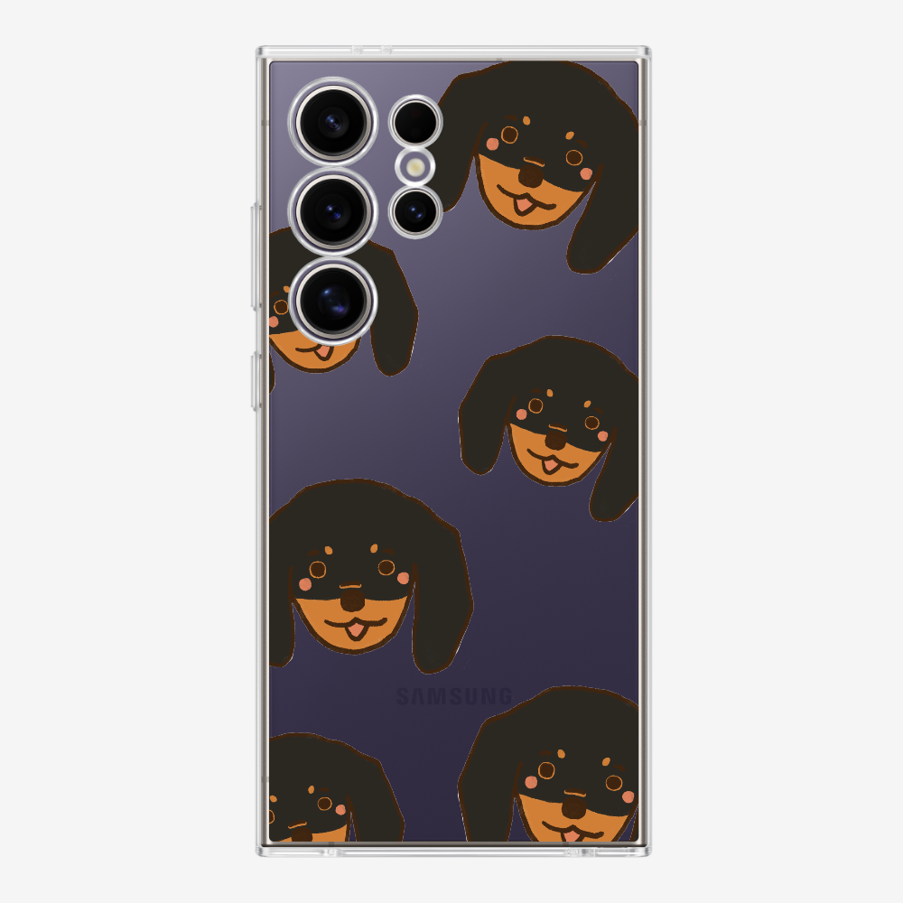 Black Dachshund Wonderland Phone Case