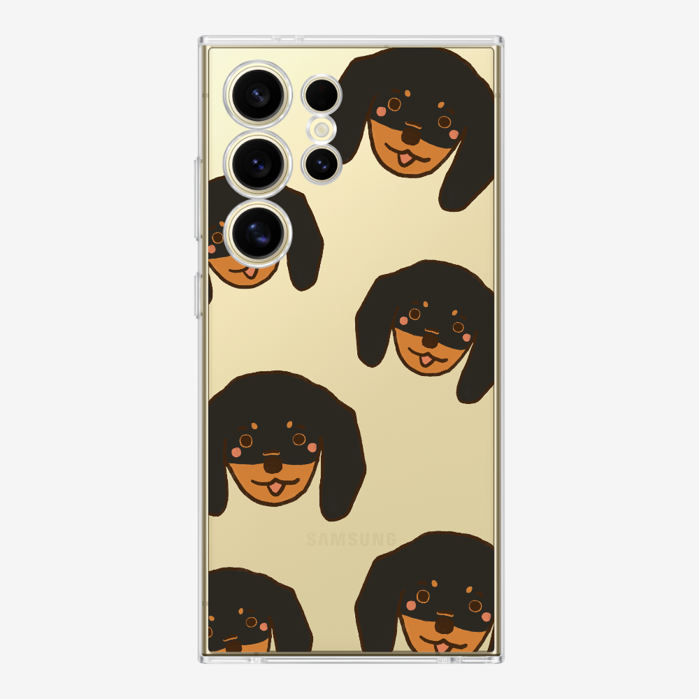 Black Dachshund Wonderland Phone Case