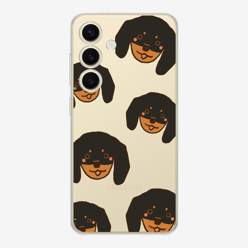 Black Dachshund Wonderland Phone Case