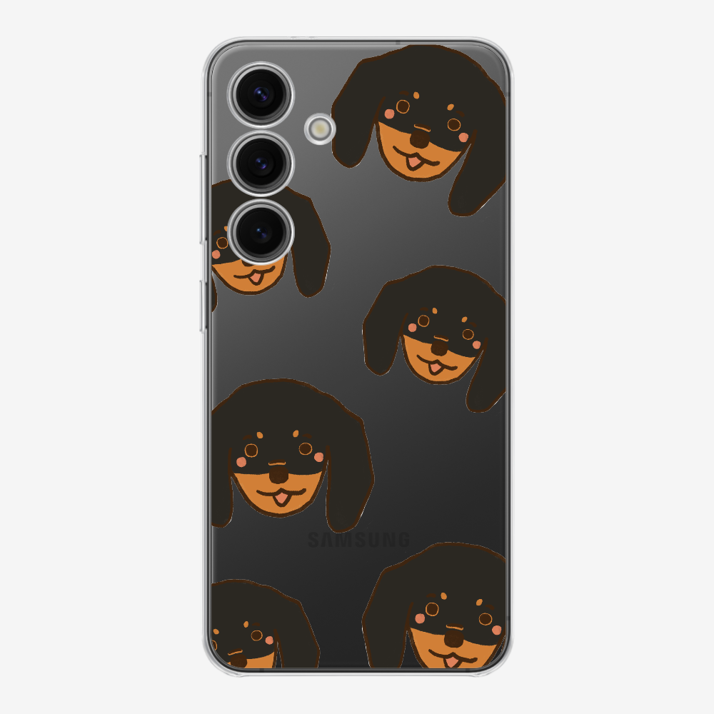 Black Dachshund Wonderland Phone Case