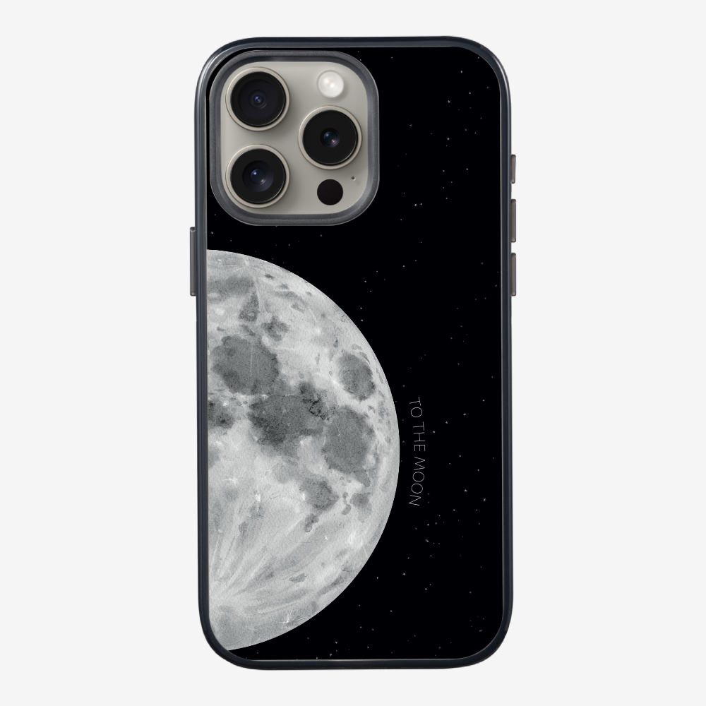 To The Moon (First Quarter) Phone Case