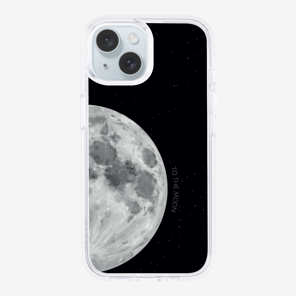 To The Moon (First Quarter) Phone Case