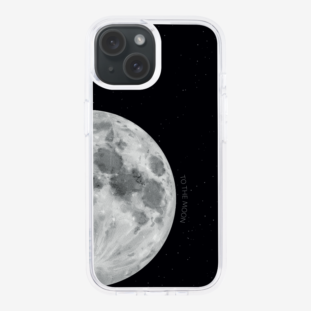 To The Moon (First Quarter) Phone Case