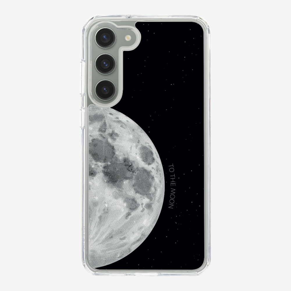 To The Moon (First Quarter) Phone Case