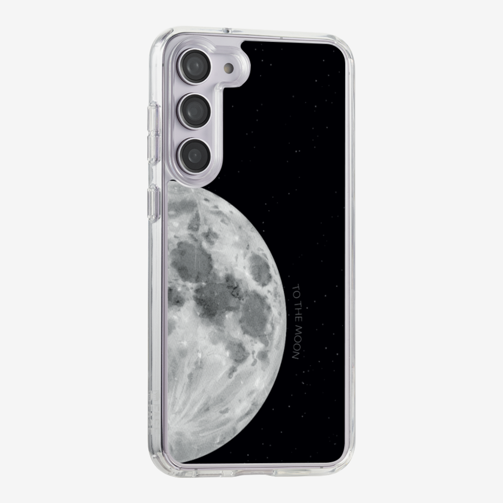 To The Moon (First Quarter) Phone Case