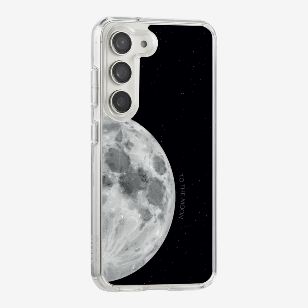 To The Moon (First Quarter) Phone Case