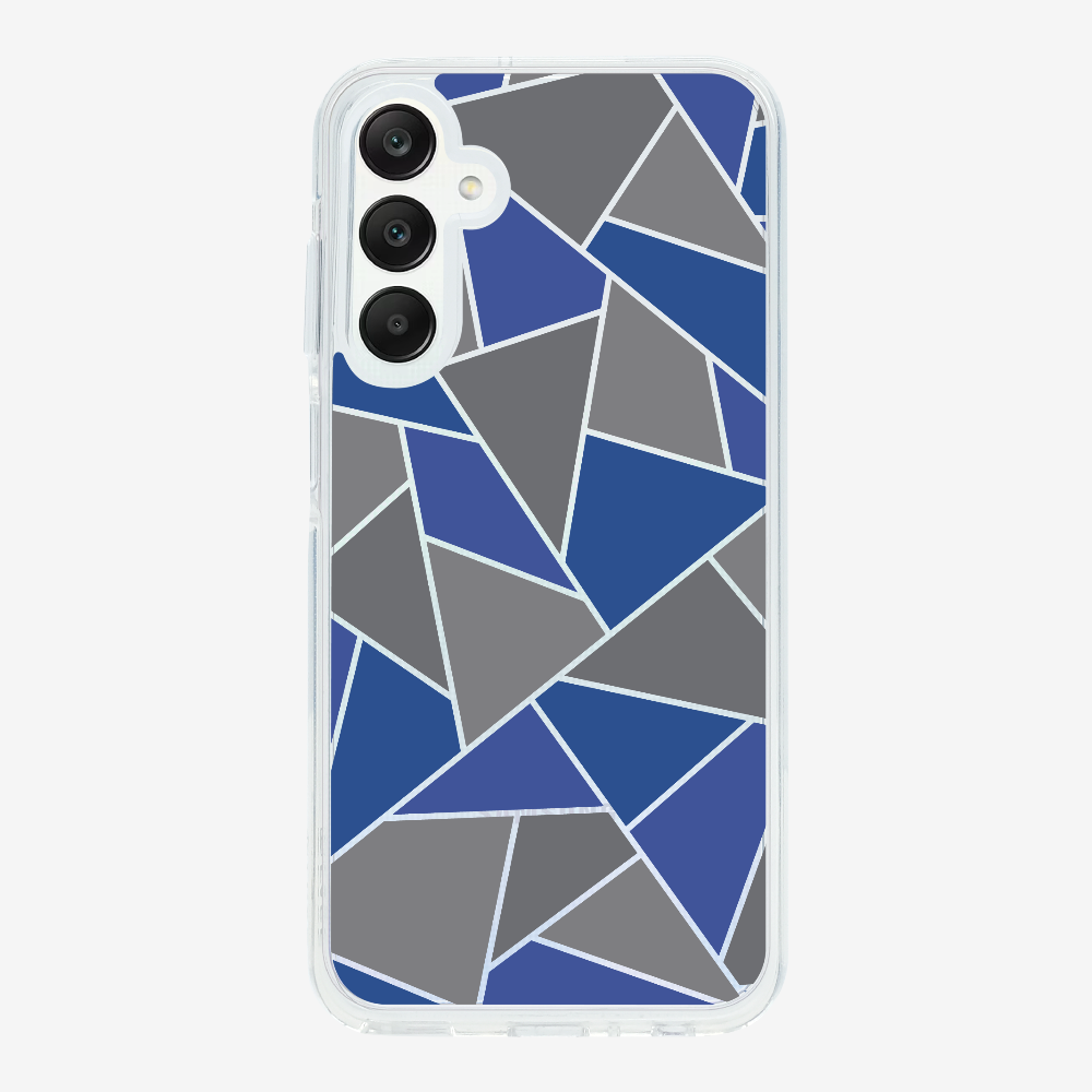 Blue & Grey Polygon Phone Case