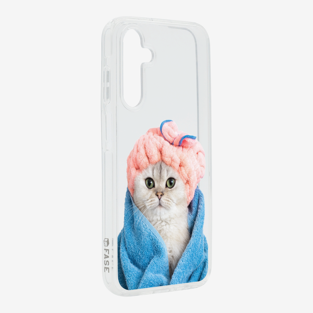 Cute White Kitten (Transparent) Phone Case