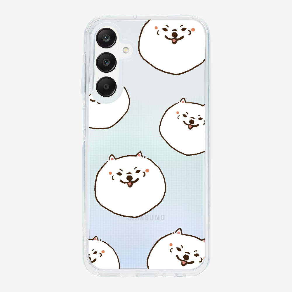 White Pomeranian Wonderland Phone Case